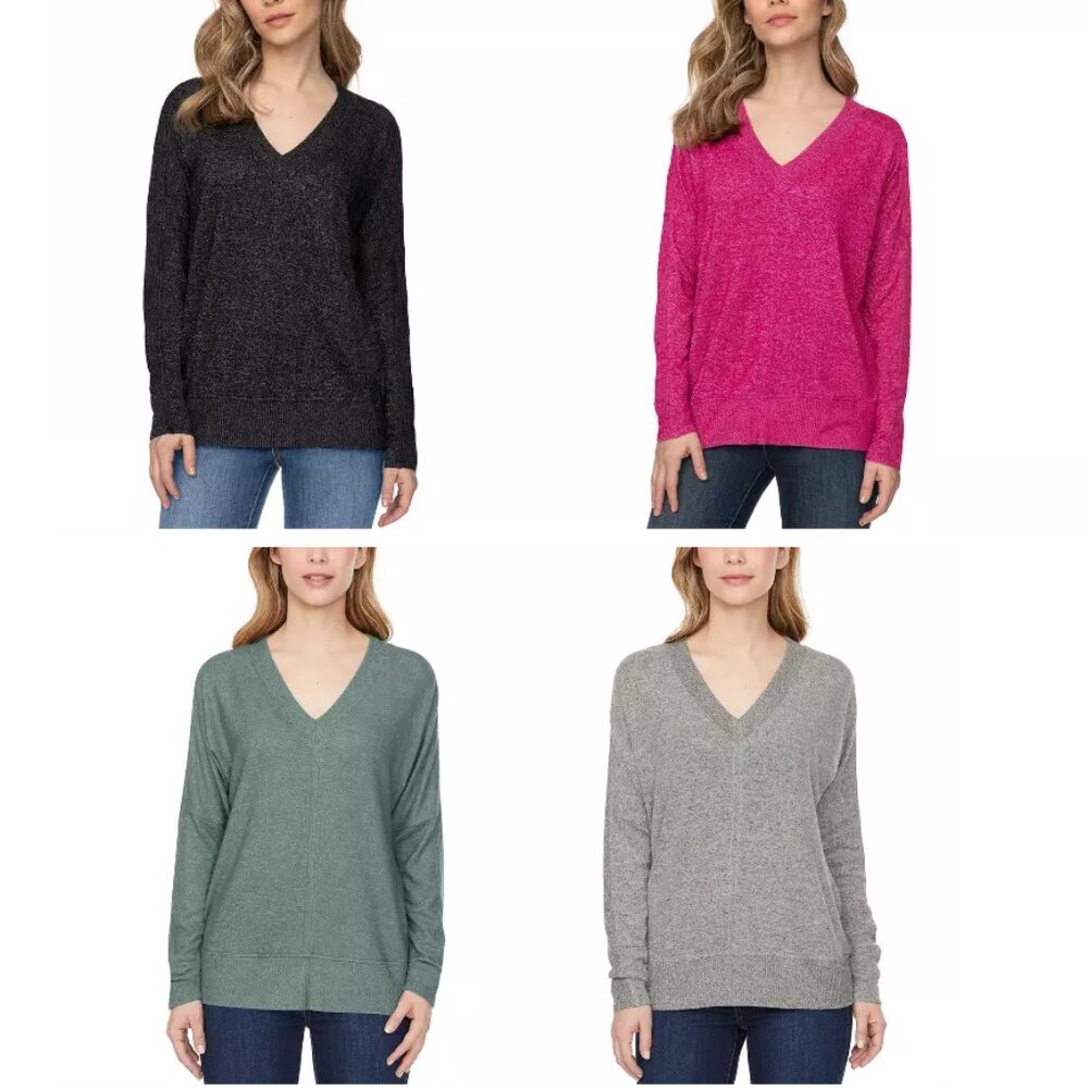 NWT Buffalo David Bitton Women's Long Sleeve V Neck Cozy Top XS-2XL $60 11HL107
